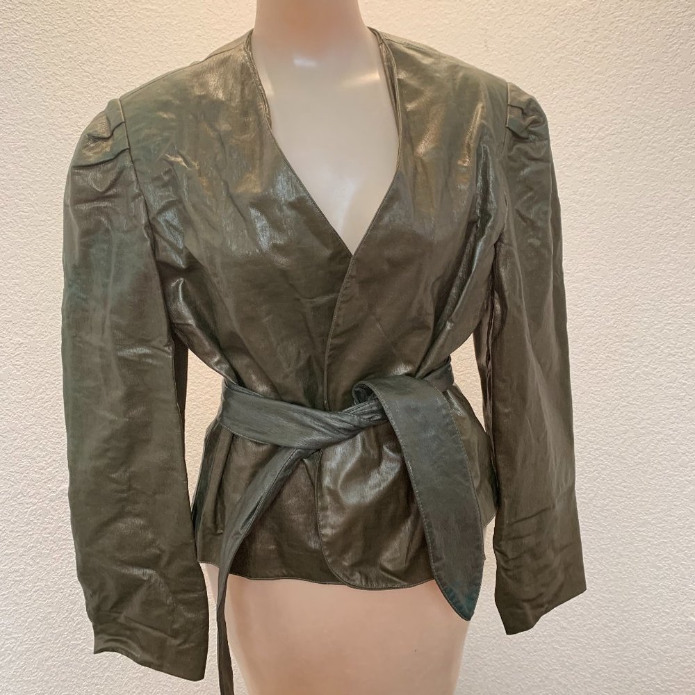 Vintage Sakowitz Joray lightweight jacket with belt size small pre owned